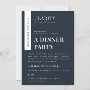 Modern Minimal Navy Kraft Konferens Event Logotyp Inbjudningar