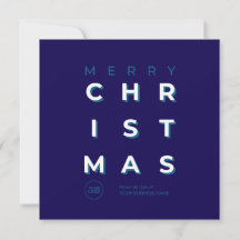 Modern Minimal Navyblå Jul Företagslogotyp