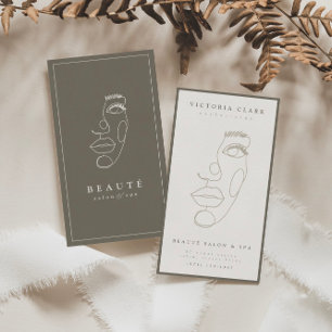 Modern minimal Neutralt Salon & Spa Visitkort