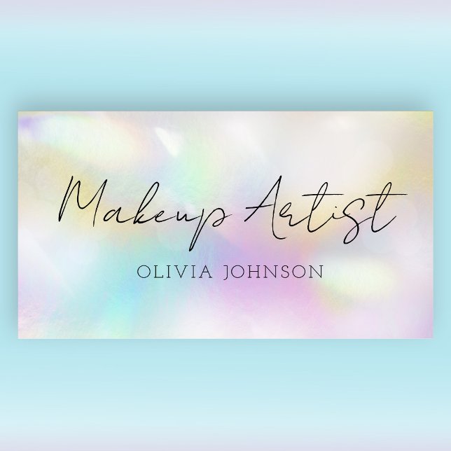 Modern minimal Opal Makeup-artist Visitkort (Skapare uppladdad)
