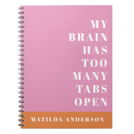 Modern, minimal orange och rosa, typografi, bärbar anteckningsbok