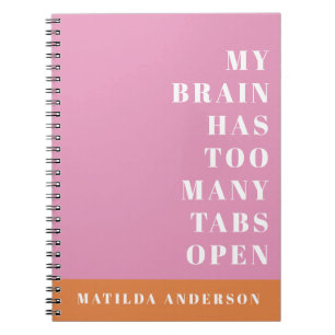 Modern, minimal orange och rosa, typografi, bärbar anteckningsbok