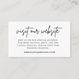 Modern minimal OSA av QR-kod för Bröllop-webbplats Tilläggskort