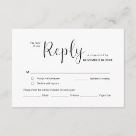 Modern minimal, OSA, svart teckensnitt, svara Tilläggskort