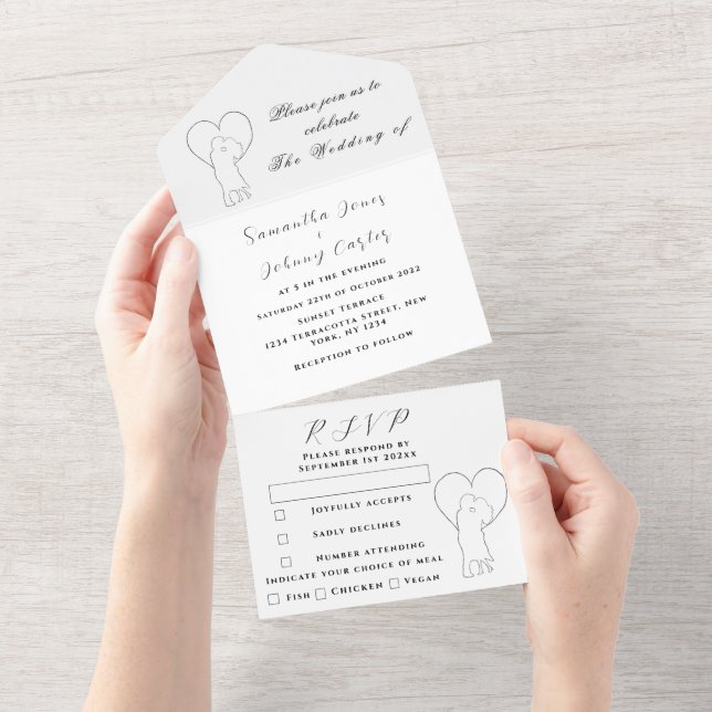 Modern minimal par Elegant Rustic Bröllop (Avrivbar del)