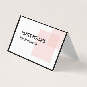 Modern minimal Pastel Rosa Square-Affärskort Visitkort
