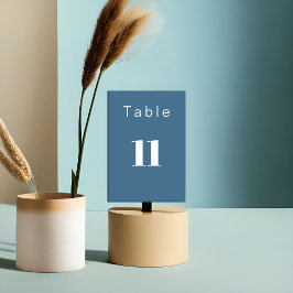Modern minimal pastellblått - Bordsnummer-kort Bordsnummer