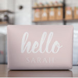 Modern minimal pastellRosa Hej och du Namn HP Laptopskin<br><div class="desc">Modern minimal pastellRosa Hej och du Namn</div>