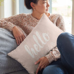 Modern minimal pastellRosa Hej och du Namn Prydnadskudde<br><div class="desc">Modern minimal pastellRosa Hej och du Namn</div>