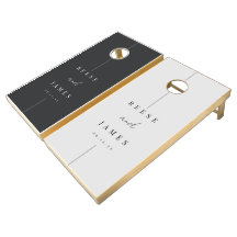 Modern Minimal Personlig Bröllop Cornhole Set