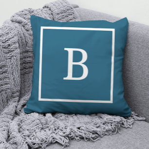 Modern Minimal Personlig Monogram Ram Kudde