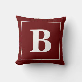 Modern Minimal Personlig Monogram Ram Kudde