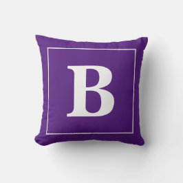 Modern Minimal Personlig Monogram Ram Kudde