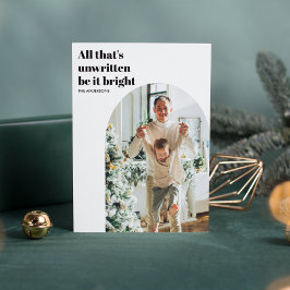 Modern Minimal Photo Arch Glad helg Inbjudningar