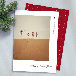 Modern Minimal Photo God jul Julkort