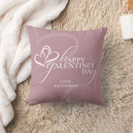 Modern Minimal Pink Chic Typografi Galentines Kudde