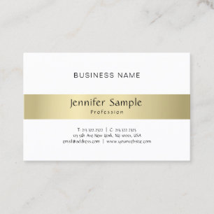 Modern Minimal Plain Professionell Elegant Guld Visitkort