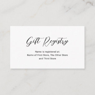 Modern Minimal Presentregister Enkel Bebis-fest Tilläggskort