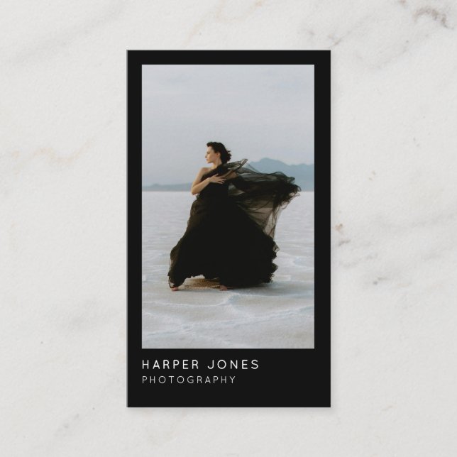 Modern Minimal Professional 2 Photo QR Code Visitkort (Framsida)