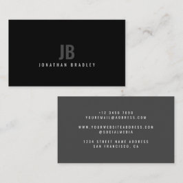 Modern minimal Professionell för monogramLogotyp Visitkort