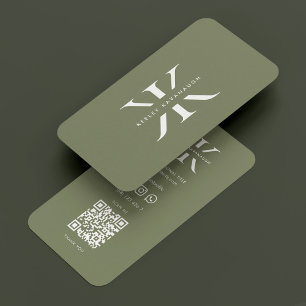 Modern Minimal Professionell Monogram Logotyp K Sa Visitkort