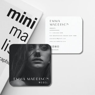 Modern minimal Professionell Photo Social Media Fyrkantigt Visitkort