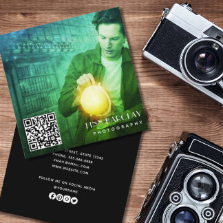 Modern minimal Professionell, QR-kod Fyrkantigt Visitkort