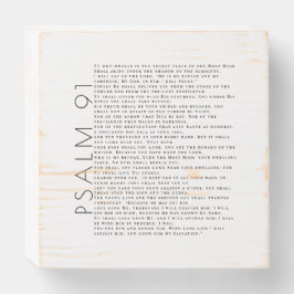 Modern Minimal Psalm 91 Christian White Rustic