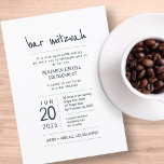 Modern   minimal Pub Mitzvah Inbjudningar<br><div class="desc">Består av lekfullt skript och serif-typografi. Allt mot en vit bakgrund. Detta är designat av Select Party Supplies,  exklusiv för Zazzle. Finns här: http://www.zazzle.com/selectpartysupplies</div>