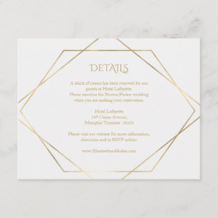 Modern, minimal, pur, vit, guld tilläggskort