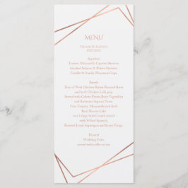 Modern, minimal, pur, vit, rosegold (imitat) meny