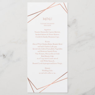 Modern, minimal, pur, vit, rosegold (imitat) meny