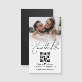 modern minimal qr-kod foto spara datum magnet