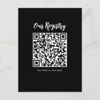 Modern Minimal QR-kod Skannbar Bröllopspresentregi