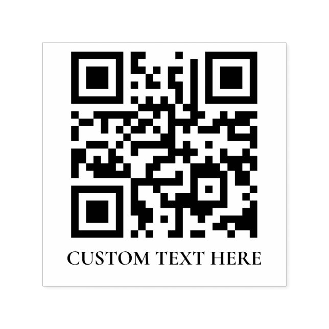 Modern Minimal QR-kod Varumärkesdesign Självfärgande Stämpel (Design)