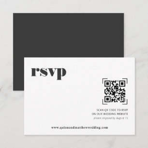 Modern minimal QR-kodBröllop OSA Kort