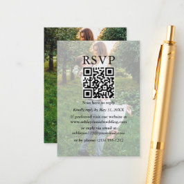 Modern minimal QR-överläggningsfoto för Bröllop OS Tilläggskort