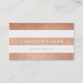 MODERN MINIMAL rand mönster fet ro guld vitt Visitkort