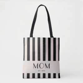 Modern Minimal Ränder Mom Bestämd Tygkasse