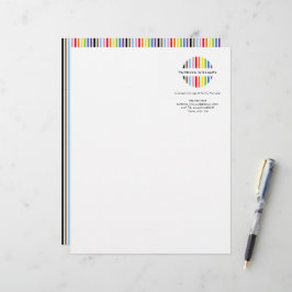 MODERN MINIMAL randig logotyp regnbågsstolthet HBT Brevhuvud