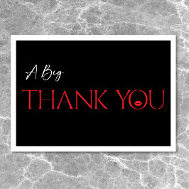 Modern Minimal Red Läppar är 30 dagar Tack Kort