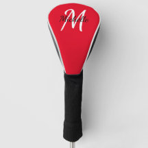 Modern Minimal Red Monogram Namn + Initial