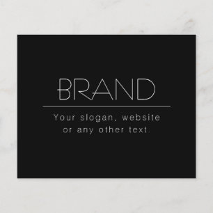 Modern minimal, redigerbar text   Svartvitt Flygblad