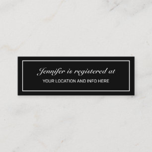 Modern minimal registerhölje för Möhippa Mini Visitkort