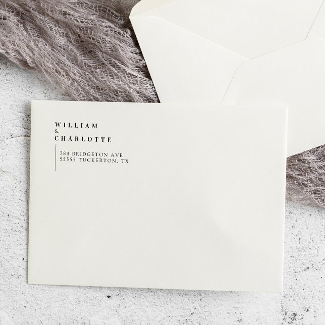 Modern minimal Returadress för serietypgrafi Självfärgande Stämpel (Skapare uppladdad)