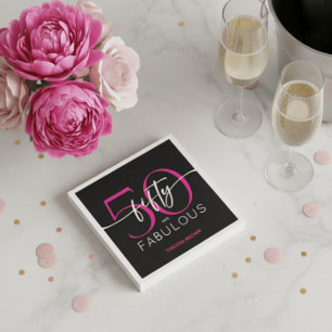 Modern Minimal Rosa Femtio Fantastisk Skriftlig Fö Pappersservett