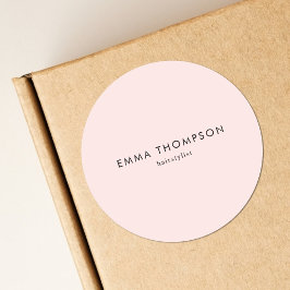 Modern Minimal  Rosa Hairstylist Runt Klistermärke