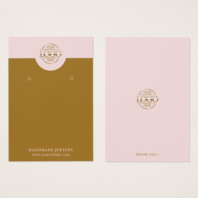 Modern minimal  Rosa - juvelerkort för Visning Visitkort (Framsida & baksida)