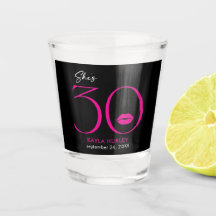 Modern Minimal Rosa Läppar Hon är trettio dagar