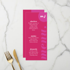 Modern Minimal Rosa & Magenta Retro Arch fet Meny